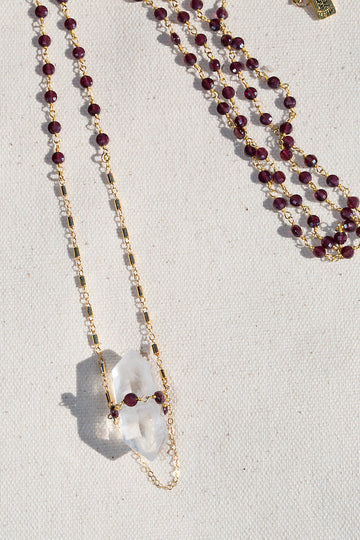 SPELLBOUND NECKLACE- GARNET